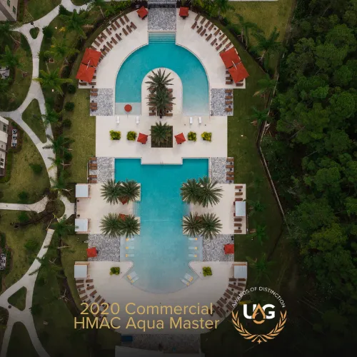 Clarkson Pools 2020 UAG Commercial HMAC Award-winning pool project.