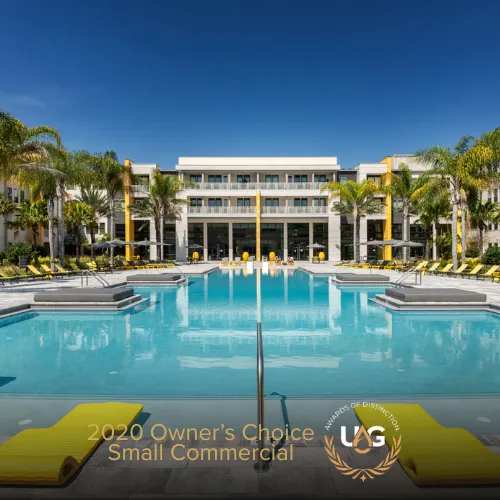 Clarkson Pools 2022 UAG Small Commercial Owner’s Choice Award-winning pool.