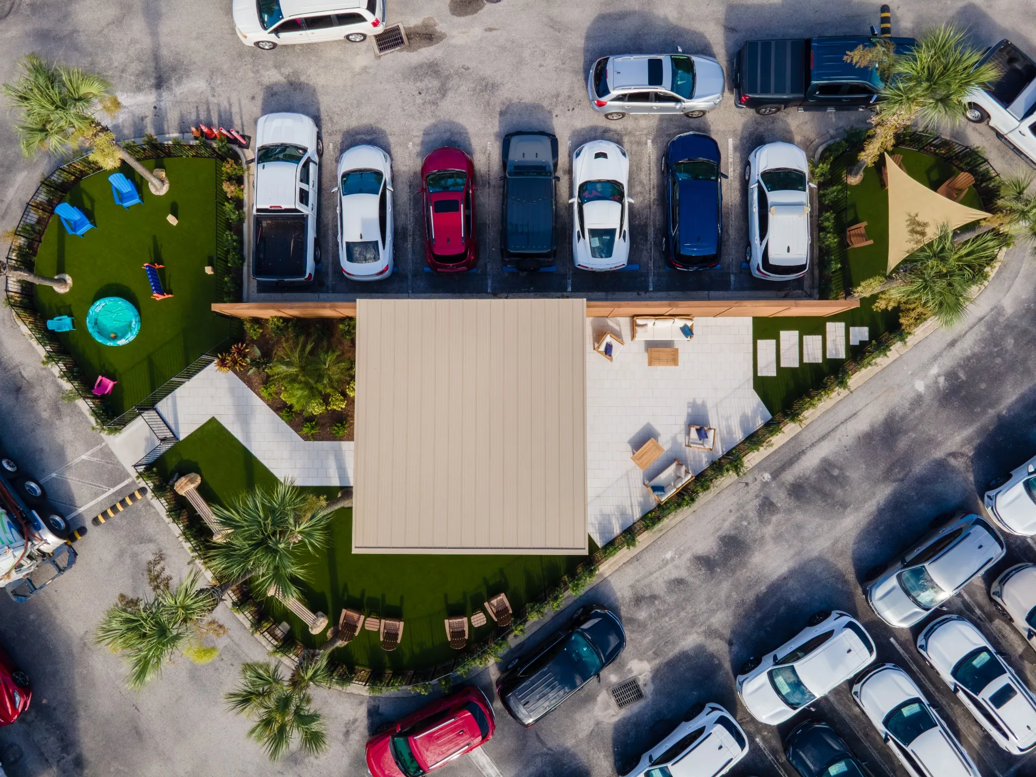 beaver-chevrolet-commercial-outdoor-living-aerial-overhead